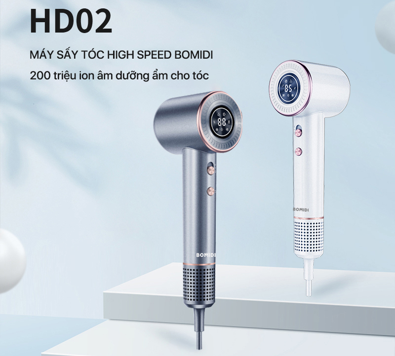 Máy sấy tóc ion âm Bomidi HD02 - Hàng chính hãng