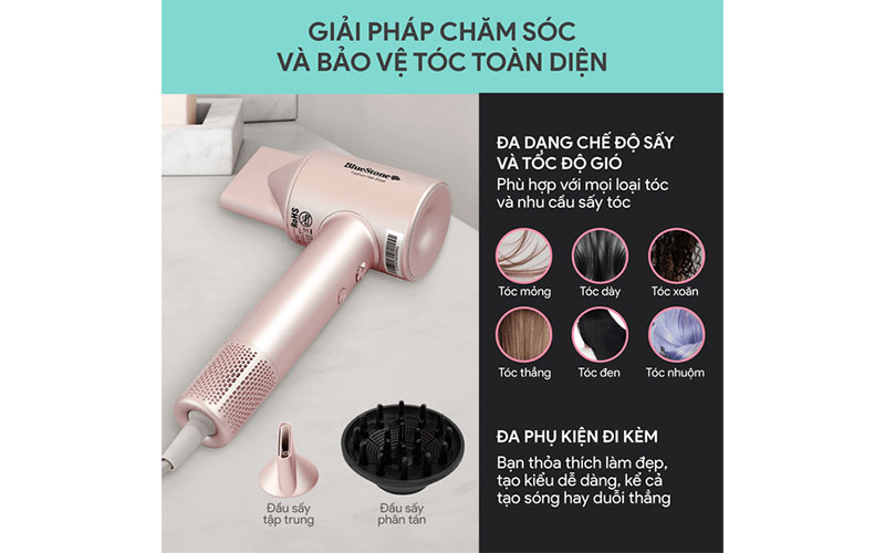 Máy sấy tóc ion âm BlueStone HDB-1975 - Hàng chính hãng