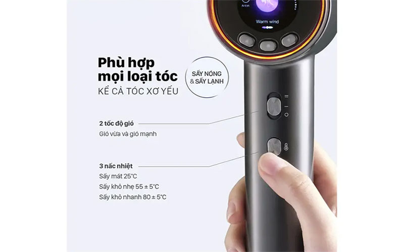 Máy sấy tóc ion âm Halio Hypersonic Hair Dryer - Hàng chính hãng