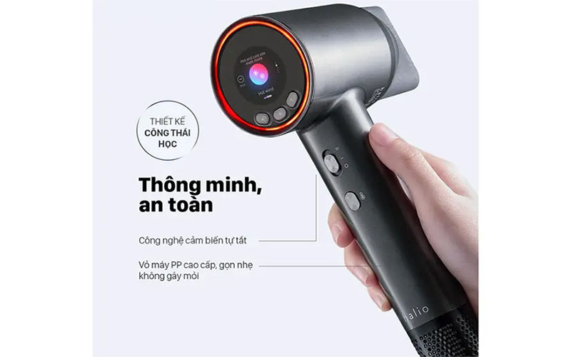 Máy sấy tóc ion âm Halio Hypersonic Hair Dryer - Hàng chính hãng