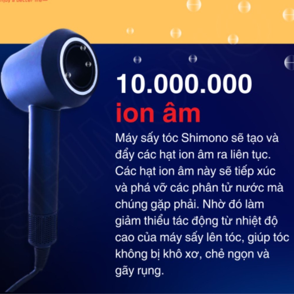 Máy sấy tóc ion âm Shimono HD-01 - Hàng chính hãng