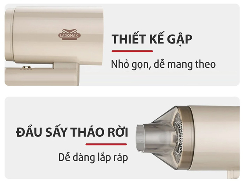 Máy sấy tóc Ladomax HA-6118 - Hàng chính hãng