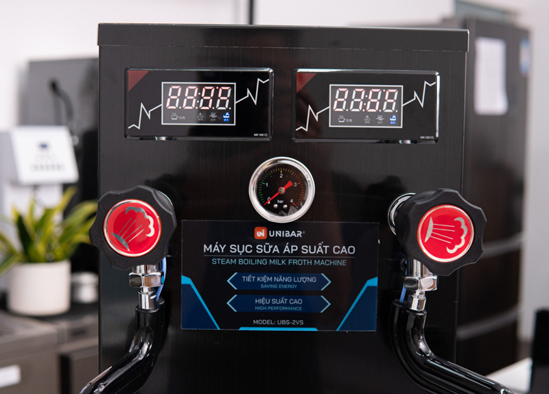 Máy sục sữa áp suất cao 2 vòi Unibar UBS-2VS - Hàng chính hãng