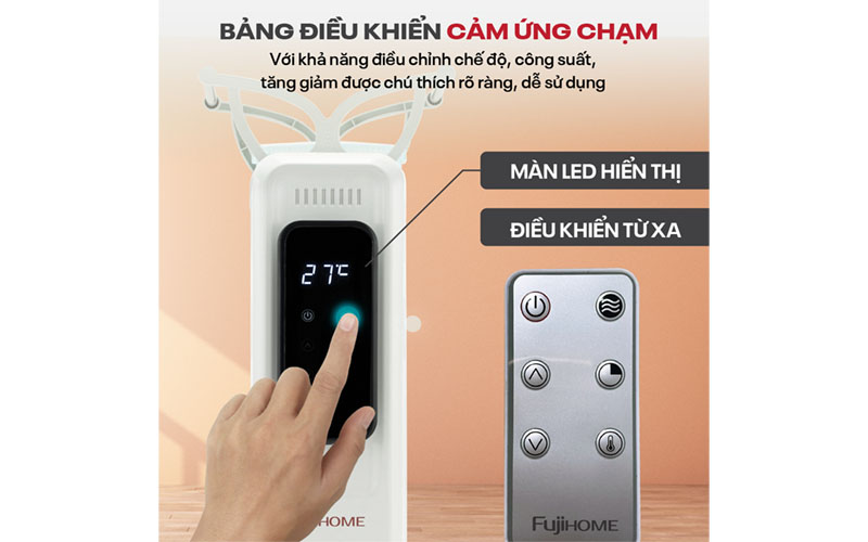 Máy sưởi dầu Fujihome OH8615 - Hàng chính hãng