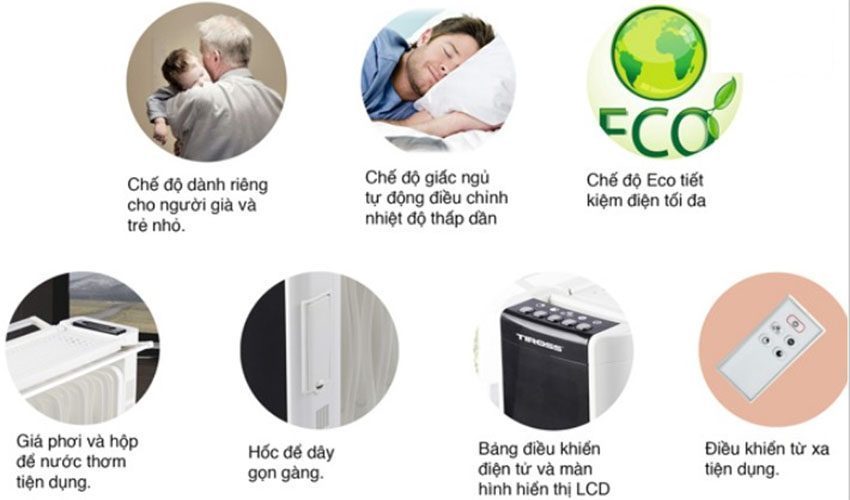 Máy sưởi dầu Tiross TS9215 - Hàng chính hãng