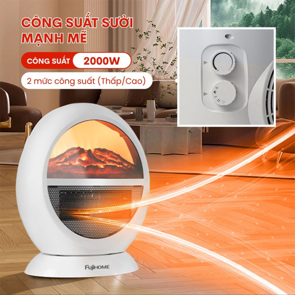 Quạt sưởi để bàn Fujihome FH09 - Hàng chính hãng