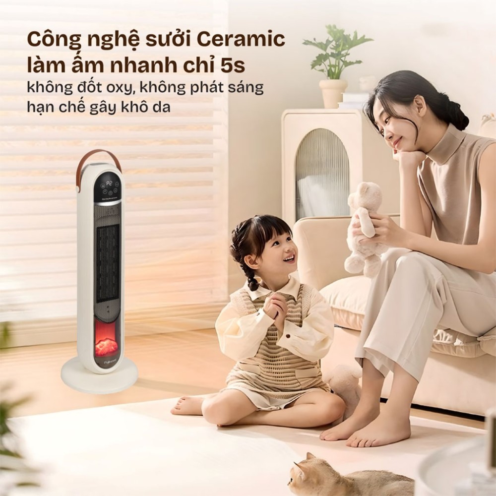 Quạt sưởi gốm Fujihome FH202 - Hàng chính hãng