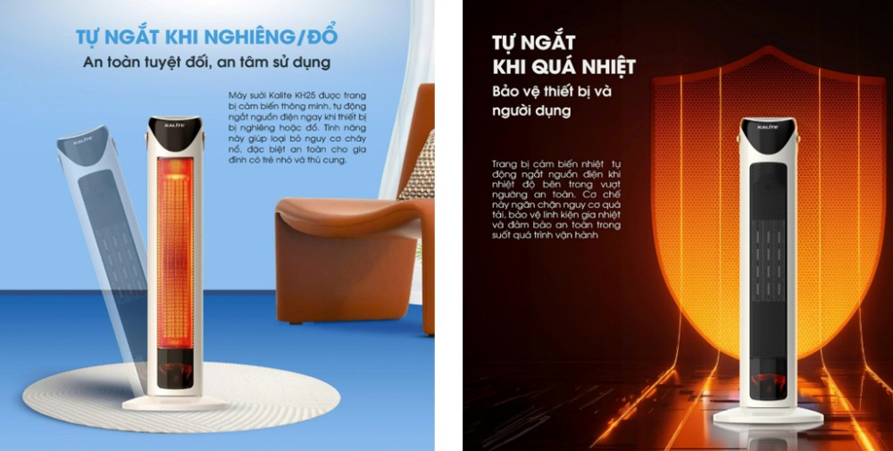 Máy sưởi gốm Kalite KH25 - Hàng chính hãng