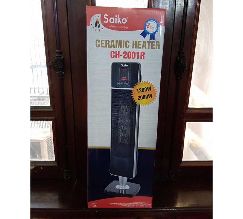 Quạt sưởi gốm Saiko CH-2001R - Hàng chính hãng