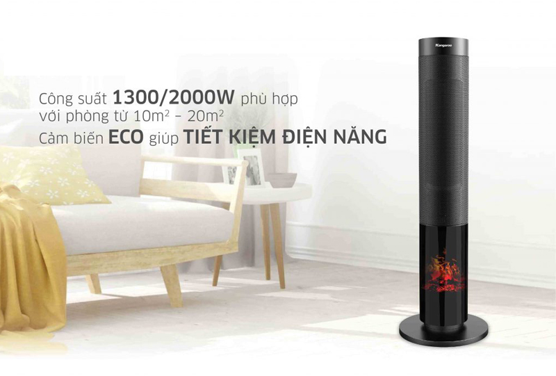 Máy sưởi gốm Kangaroo KGFH08 - Hàng chính hãng