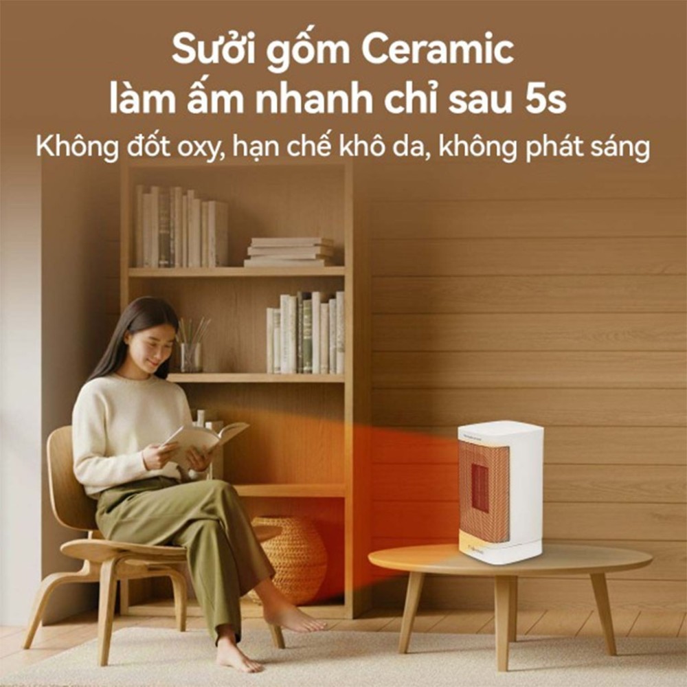 Quạt sưởi gốm mini Fujihome FH600 - Hàng chính hãng