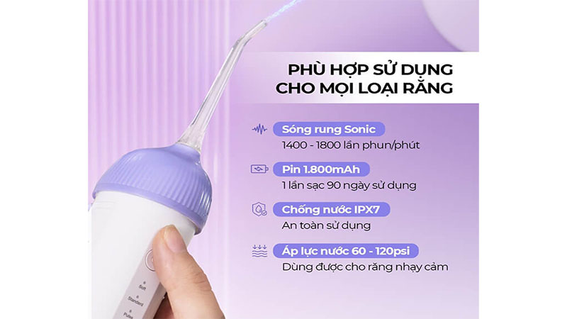 Máy tăm nước cầm tay Halio UltraClean Oral Irrigator - Hàng chính hãng