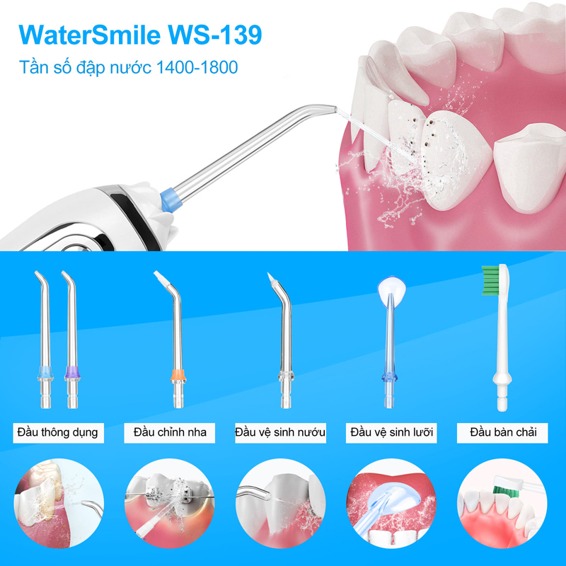 Máy tăm nước cầm tay WaterSmile WS-139 - Hàng chính hãng