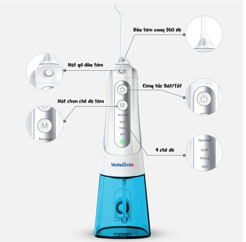 Máy tăm nước cầm tay WaterSmile WS-139 - Hàng chính hãng