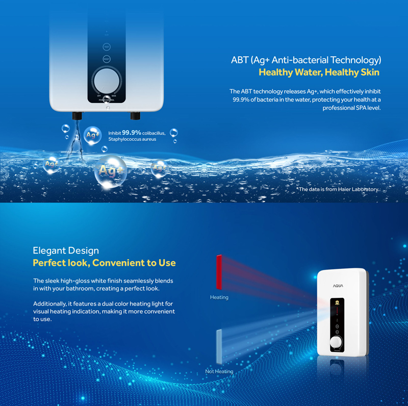 Máy nước nóng trực tiếp Aqua AEI45M-B1W(VN) - Hàng chính hãng