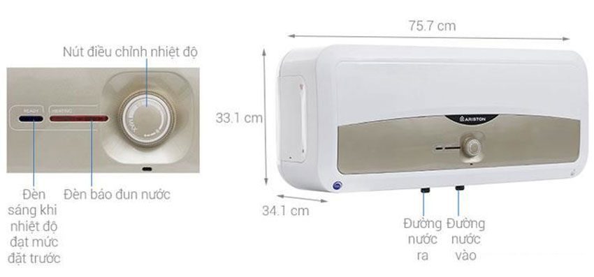 Máy tắm nước nóng gián tiếp Ariston SL 30 ST 2.5 FE-MT - Hàng chính hãng