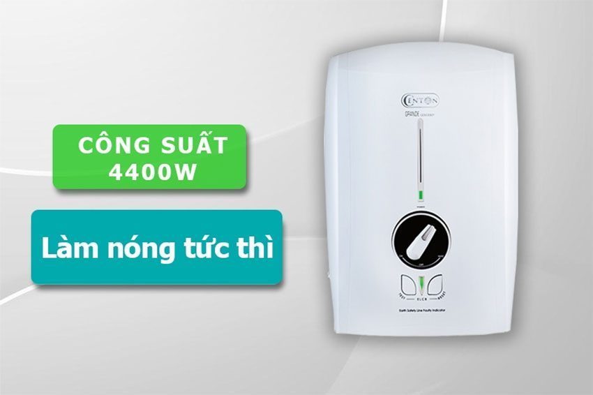 Công suất của máy tắm nước nóng trực tiếp Centon GD600EP-EMC