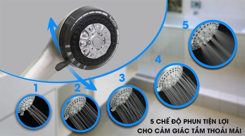 Thiết kế vòi sen của máy tắm nước nóng trực tiếp Centon KS500E