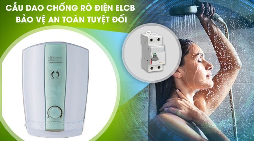 Máy tắm nước nóng trực tiếp Centon WH8998E-EMC tích hợp cầu dao chống cháy an toàn