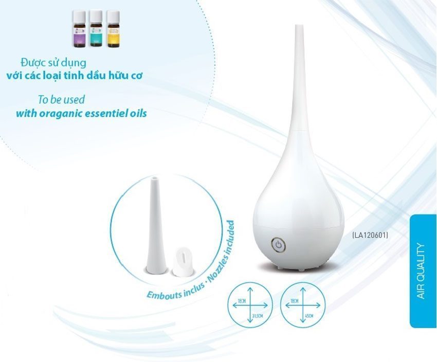 Máy tạo ẩm siêu âm và khuếch tán tinh dầu Lanaform Pure LA120601 - Hàng chính hãng