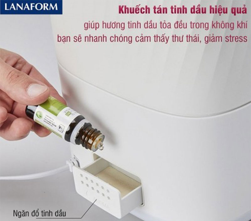 Máy tạo ẩm và khuếch tán tinh dầu công nghệ siêu âm Lanaform Napo LA120125 - Hàng chính hãng