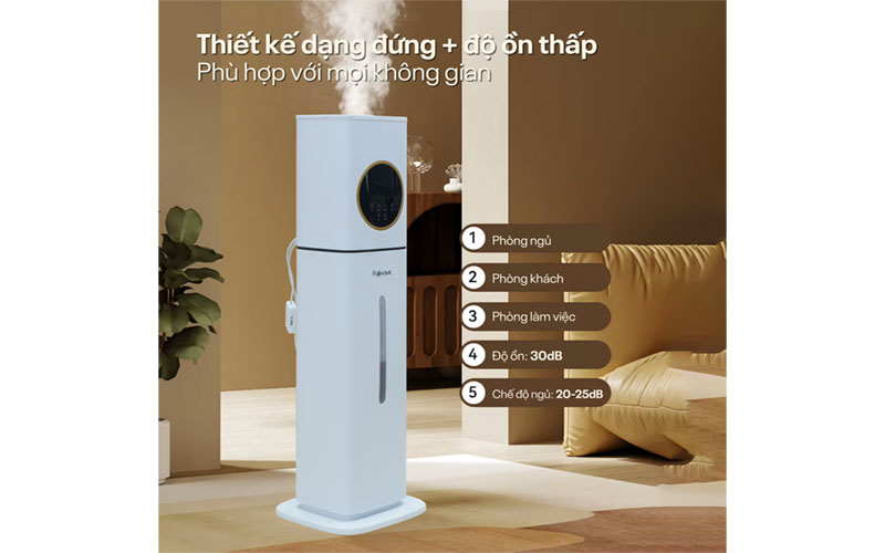 Thiết kế của Máy tạo ẩm, xông tinh dầu, khử khuẩn UV Fujihome HM09UV1