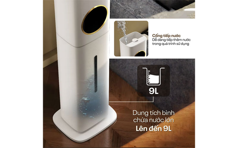 Dung tích bình chứa nước của Máy tạo ẩm, xông tinh dầu, khử khuẩn UV Fujihome HM09UV1