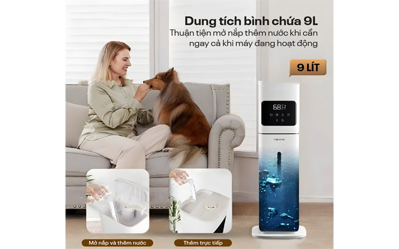 Dung tích bình nước của Máy tạo ẩm, xông tinh dầu, khử khuẩn UV Fujihome HM09UV2