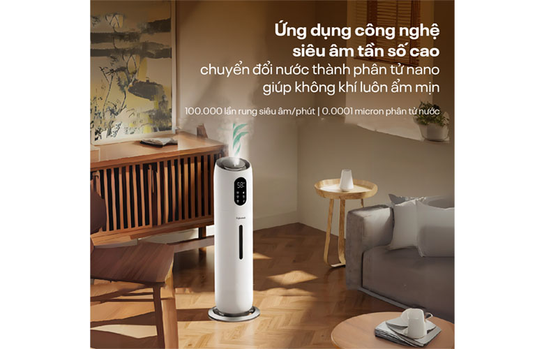 Công nghệ phun siêu âm của Máy tạo ẩm, xông tinh dầu, khử khuẩn UV Fujihome HM10UV-WIFI