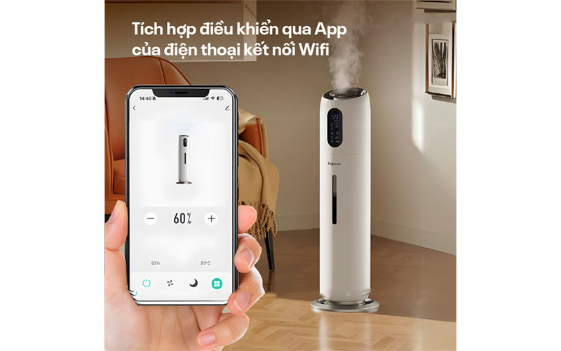 Kết nối wifi của Máy tạo ẩm, xông tinh dầu, khử khuẩn UV Fujihome HM10UV-WIFI