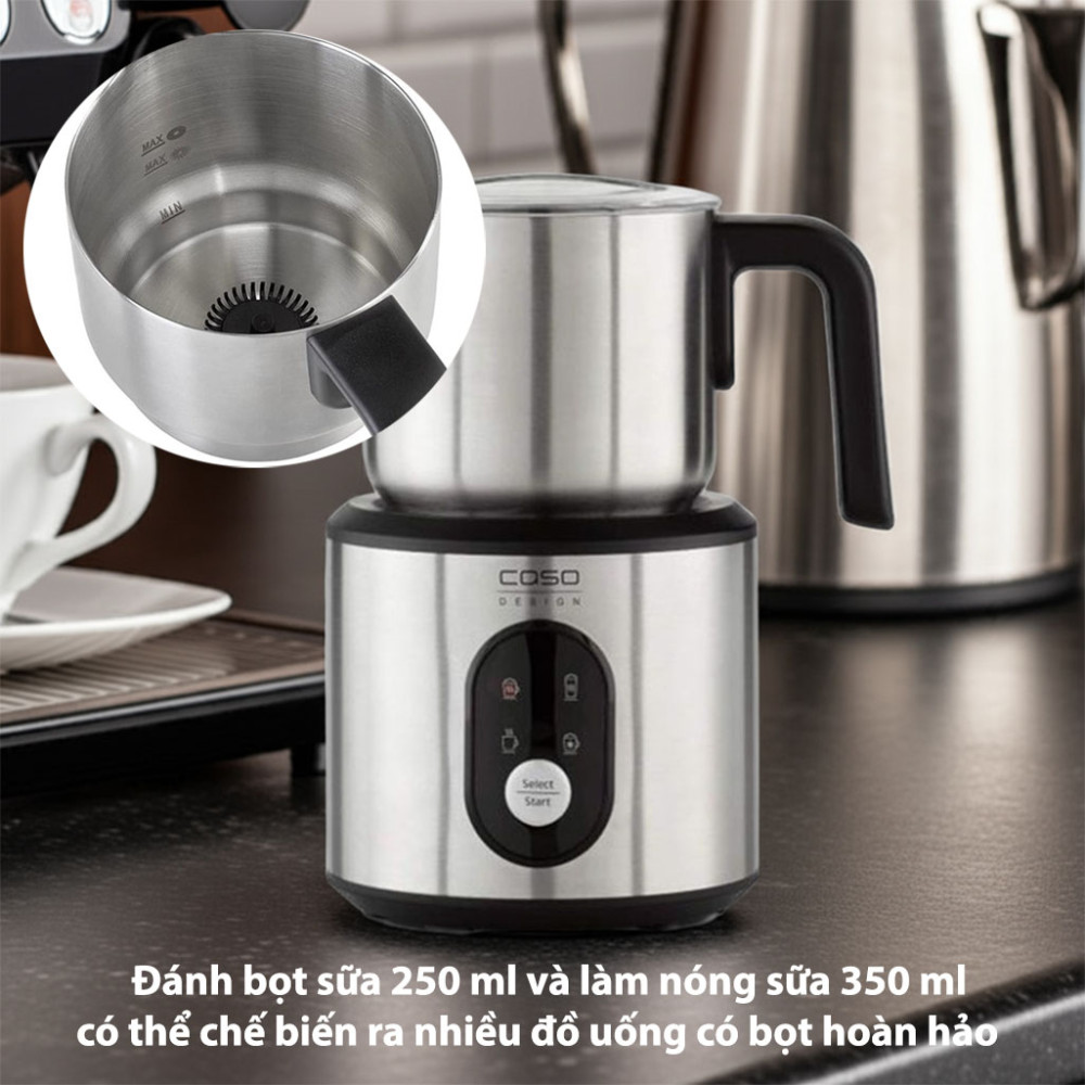 Máy đánh sữa tạo bọt Caso Crema & Choco Inox 1666 - Hàng chính hãng