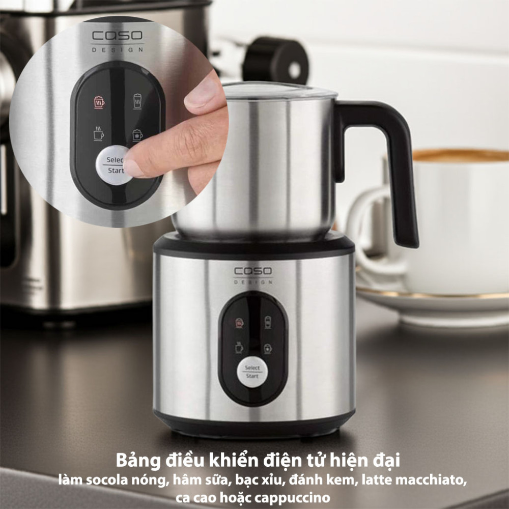 Máy đánh sữa tạo bọt Caso Crema & Choco Inox 1666 - Hàng chính hãng