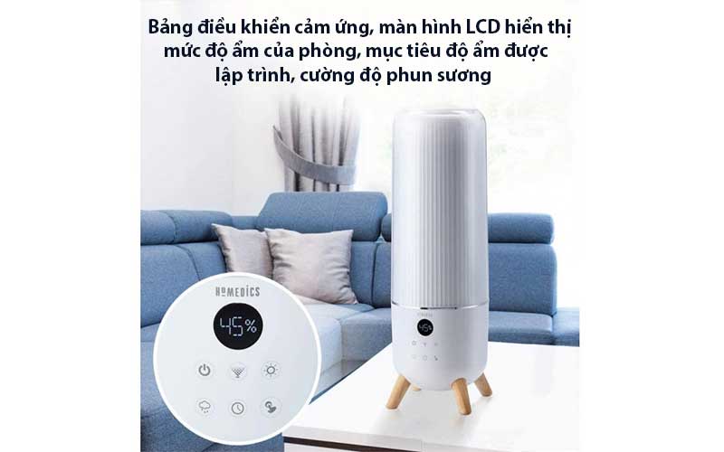Máy tạo ẩm siêu âm khử khuẩn Homedics UHE-CMTF90 - Hàng chính hãng