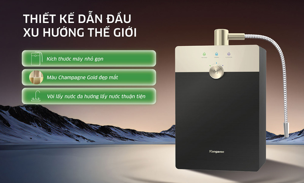 Máy tạo nước Hydrogen ion kiềm Kangaroo Sumire KGRF04E - Hàng chính hãng