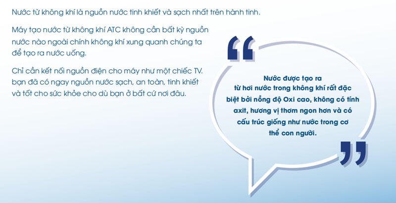 Máy tạo nước từ không khí ATC AD5Pro2 mang nguồn nước sạch tinh khiết đến mọi nhà