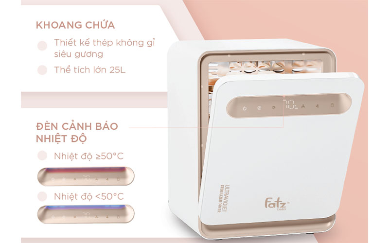Máy tiệt trùng sấy khô Fatzbaby King 2 Plus FB4725BT - Hàng chính hãng