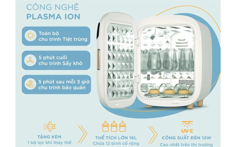 Máy tiệt trùng sấy khô khử mùi PLASMAX 3 Fatzbaby FB4792TN - Hàng chính hãng
