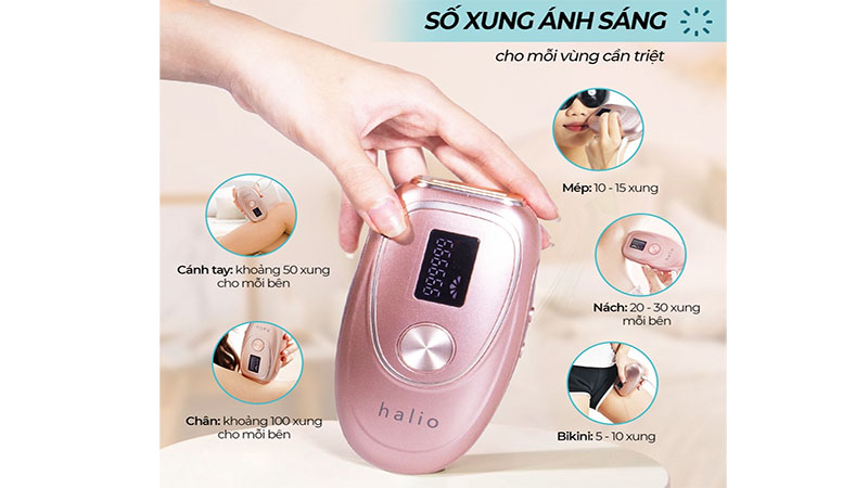 Máy triệt lông lạnh Halio IPL Cooling Hair Removal Device - Hàng chính hãng