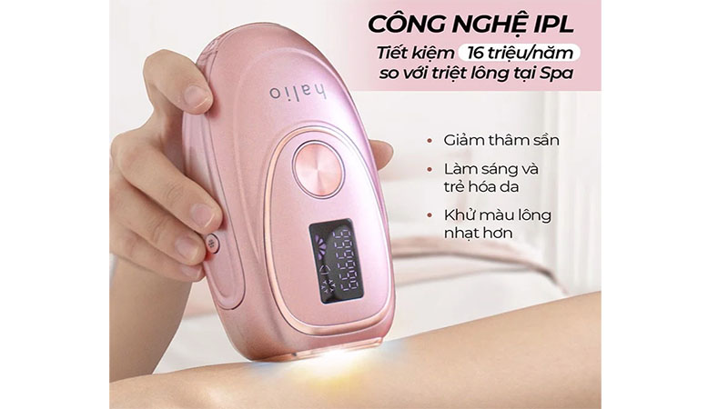 Máy triệt lông lạnh Halio IPL Cooling Hair Removal Device - Hàng chính hãng