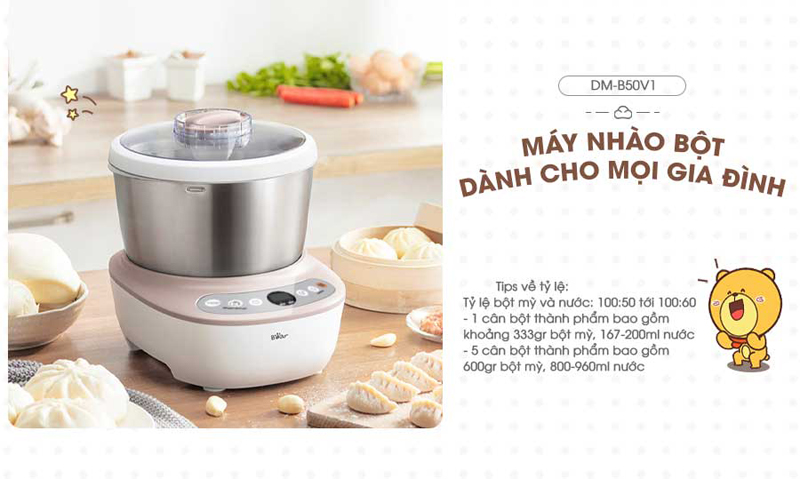 Máy nhồi bột Bear 5L DM-B50V1 - Hàng chính hãng