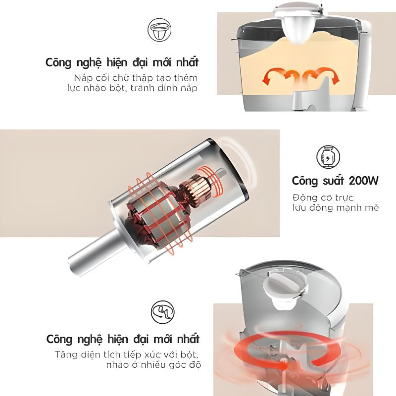 Máy trộn bột Bear HMJ-A50E2 - Hàng chính hãng