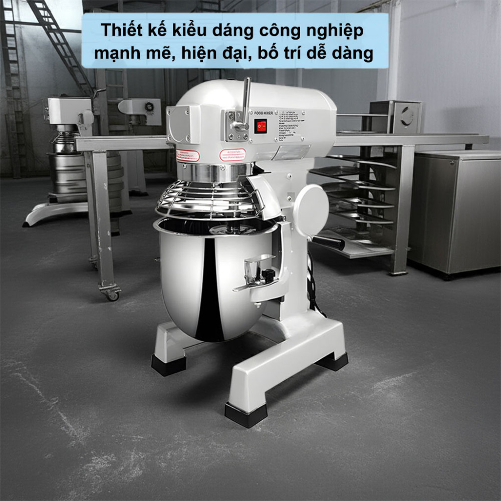 Máy trộn bột công nghiệp Vigevr WG-B20 thiết kế kiểu dáng công nghiệp hiện đại, mạnh mẽ