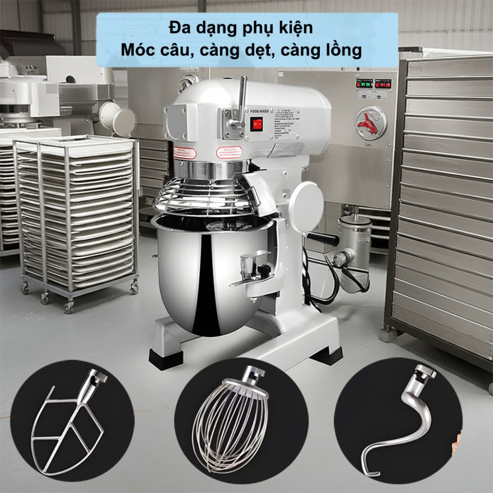 Máy trộn bột công nghiệp Vigevr WG-B20 phụ kiện đa dạng