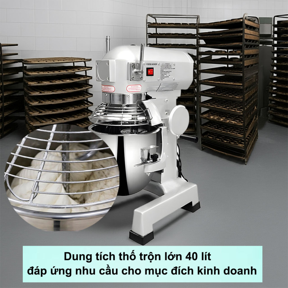 Máy trộn bột công nghiệp Vigevr WG-B40 dung tích lớn 40 lít