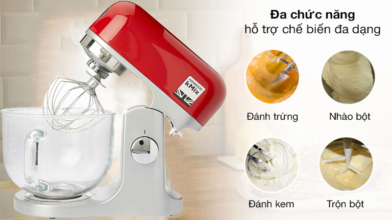 Máy trộn bột đa năng Kenwood KMX754RD - Hàng chính hãng