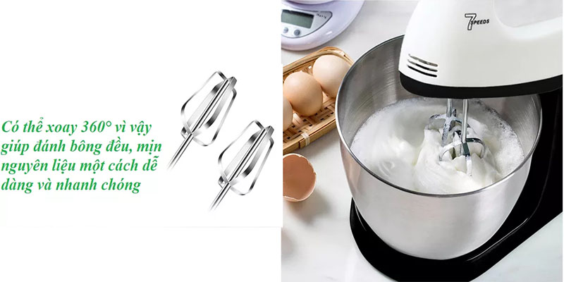 Thiết kế que đánh của Máy đánh trứng trộn bột Sokany CX-6620
