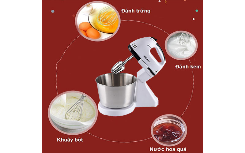 Công dụng của Máy đánh trứng trộn bột Sokany CX-6620