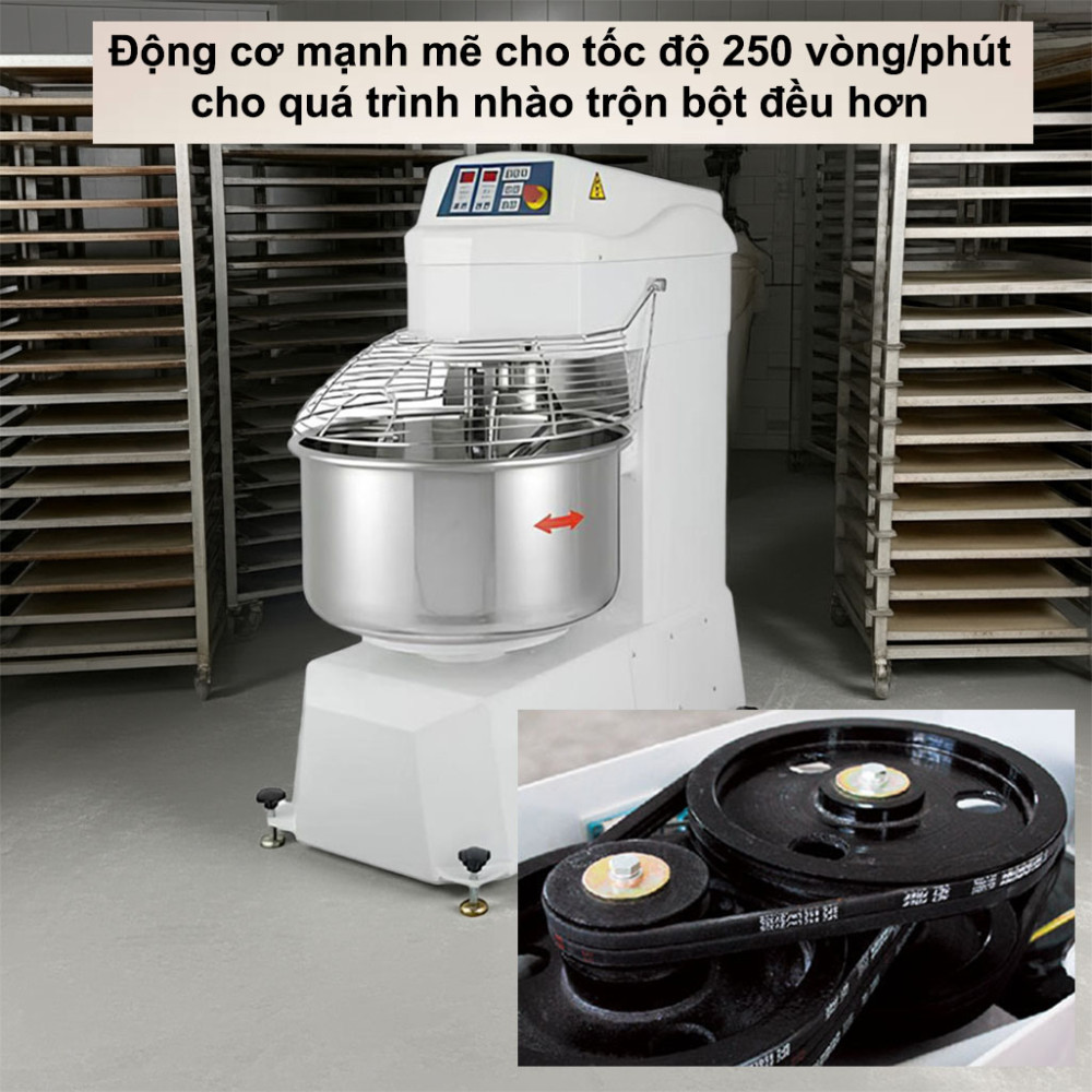 Máy trộn bột xoắn ốc công nghiệp Vigevr BND-75KG - Hàng chính hãng