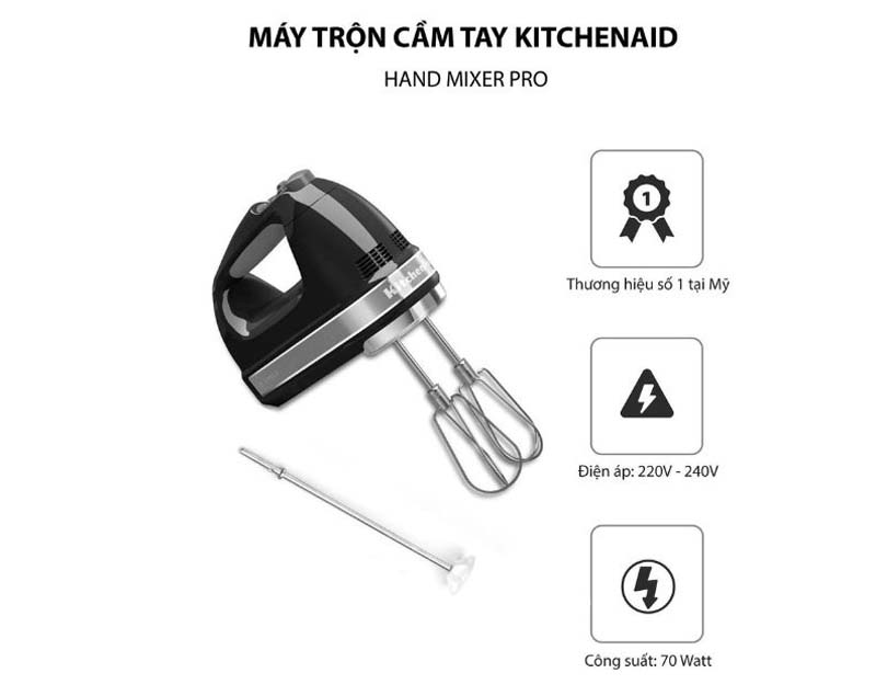 Máy trộn bột cầm tay KitchenAid Pro 5KHM720AWOB - Hàng chính hãng