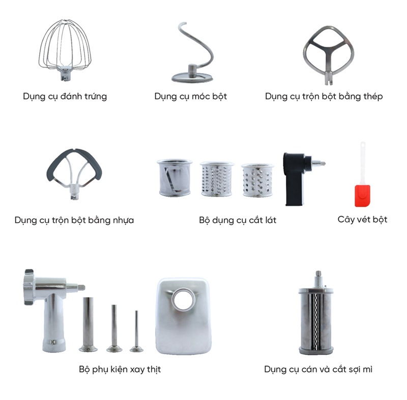 Máy trộn đa năng Kuchenzimmer STAND MIXER RED 002790 - Hàng chính hãng